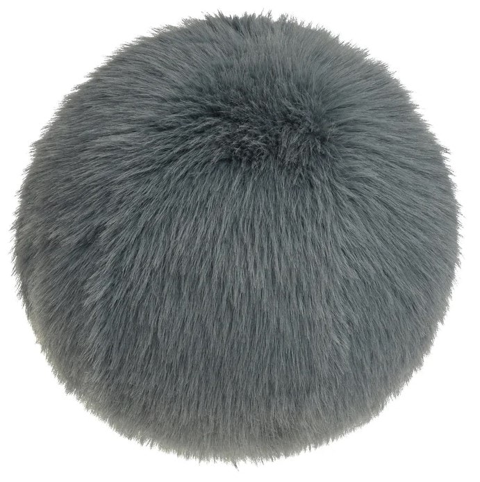  TAUPE FAUX FOX HAIR PILLOW 11892