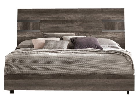  VINTAGE OAK LACQUER KING BED 11769