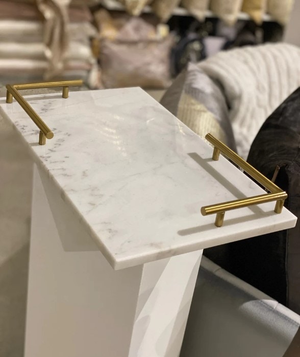  WHITE MARBLE TRAY 11834