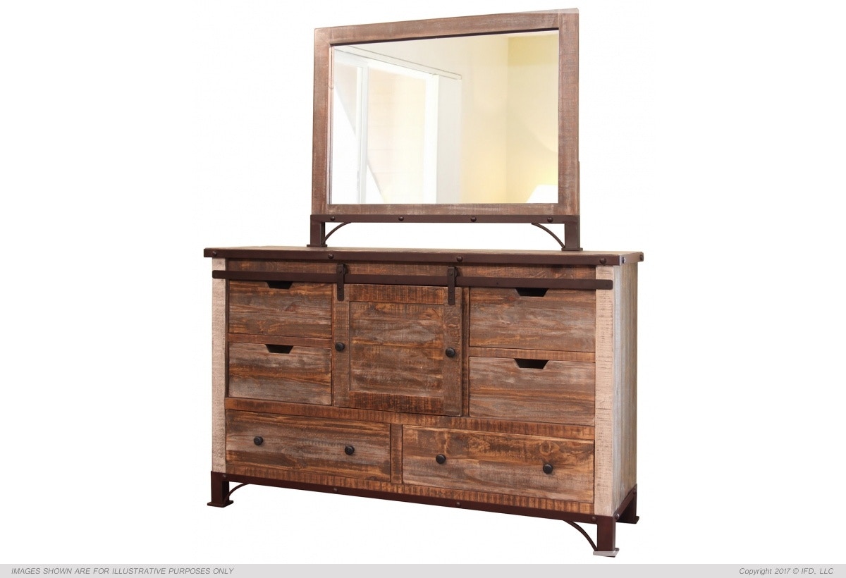 International Furniture Bedroom Multi Color 6 Drawer Dresser