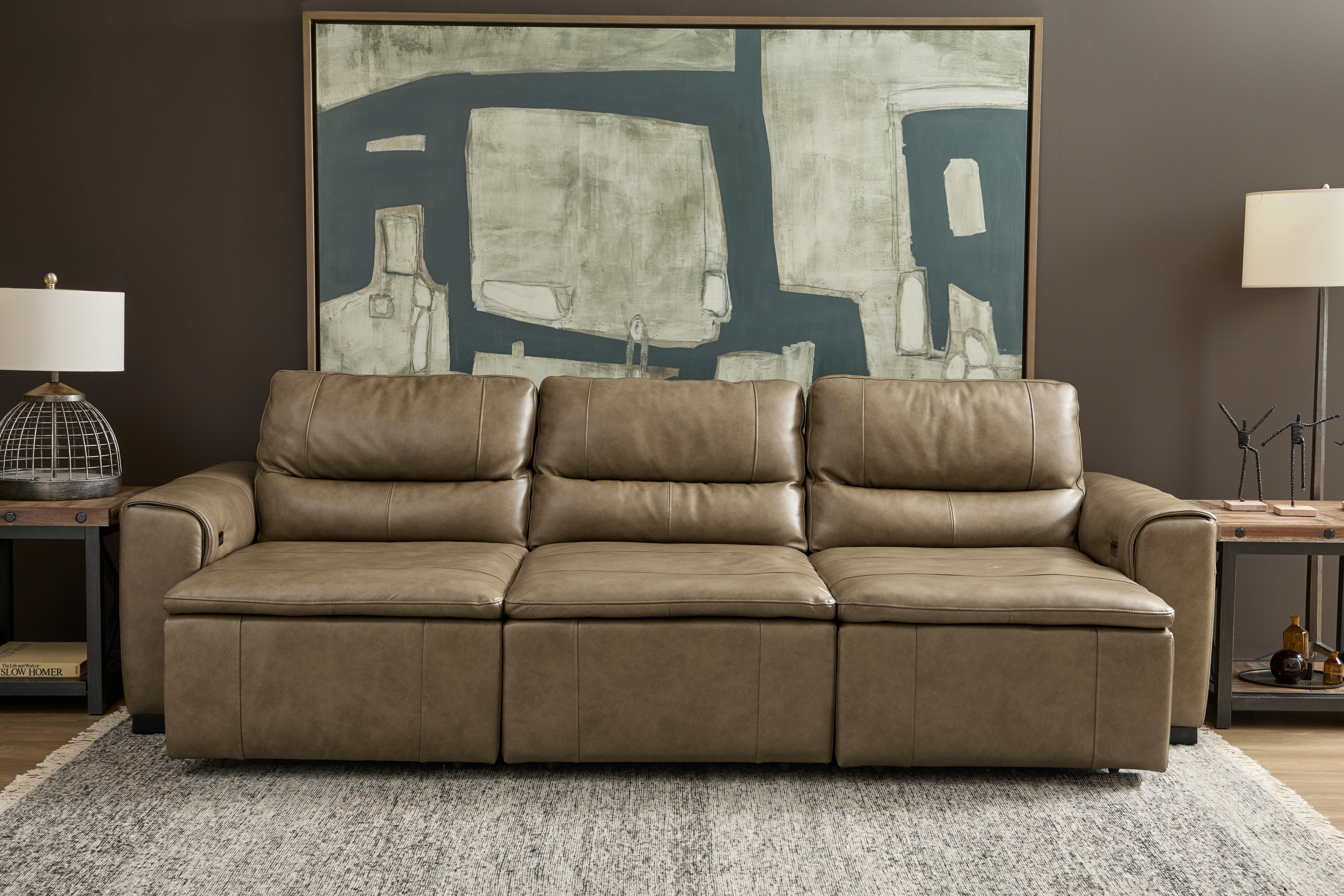 Flexsteel Graham River 3-PC Leather PWR Sectional is available in