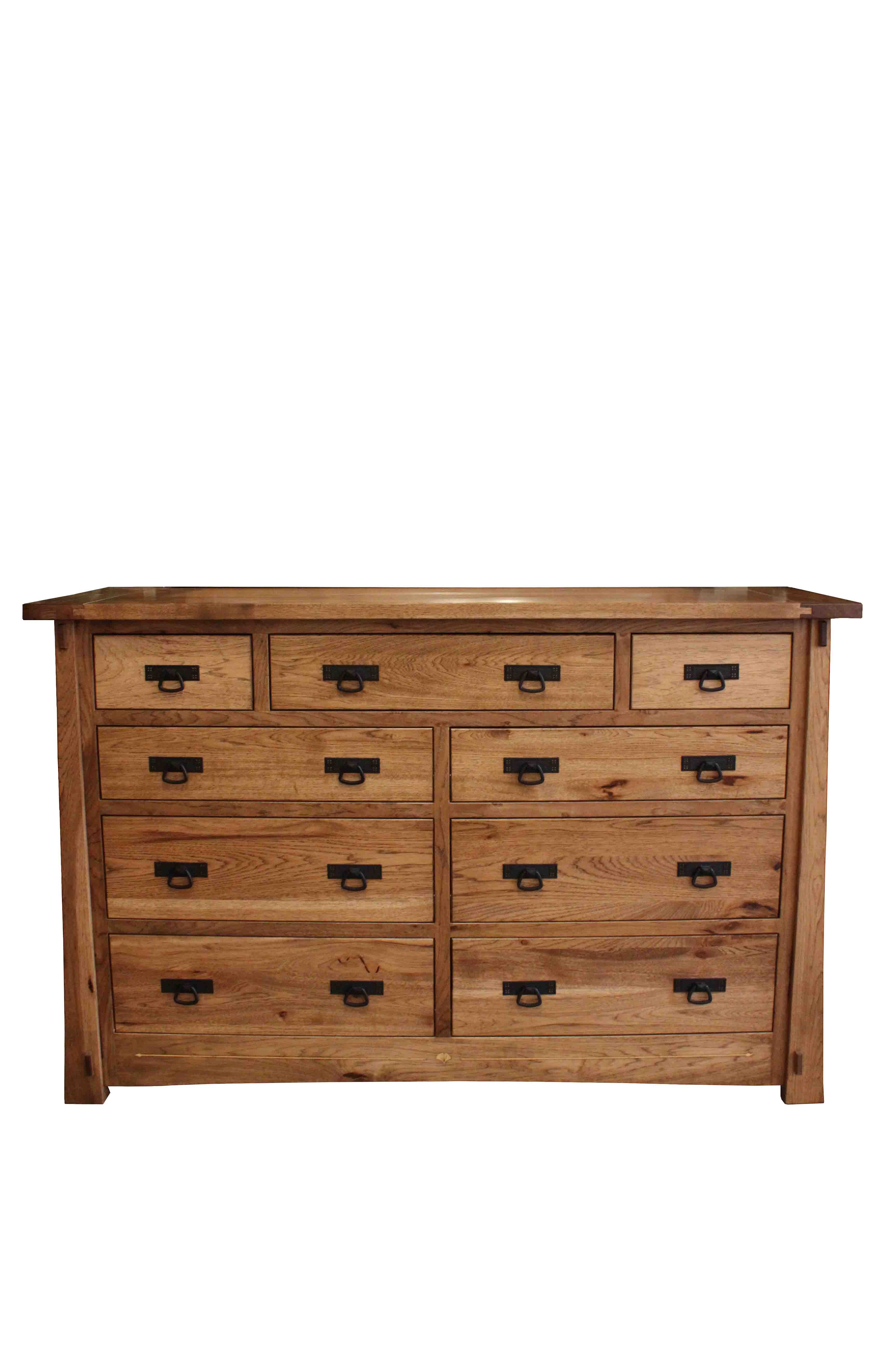 Fusion Designs Bedroom Castlebrook Solid Wood 9 Drawer Dresser