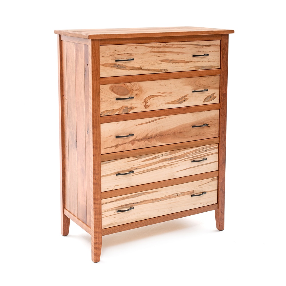 Green Gables Bedroom Denver Cherry And Maple Mix 5 Drawer Chest