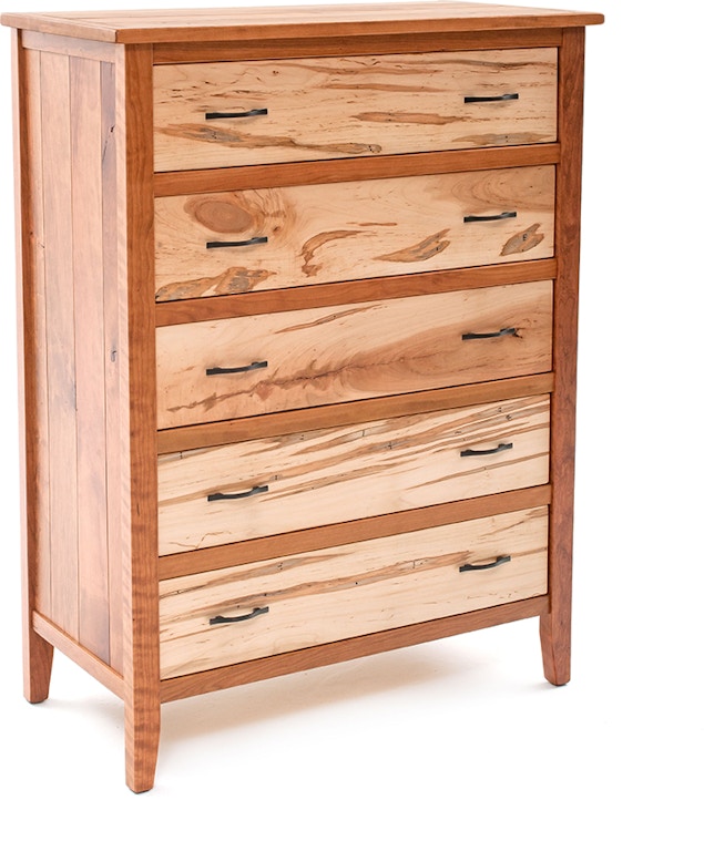 Green Gables Bedroom Denver Cherry And Maple Mix 5 Drawer Chest