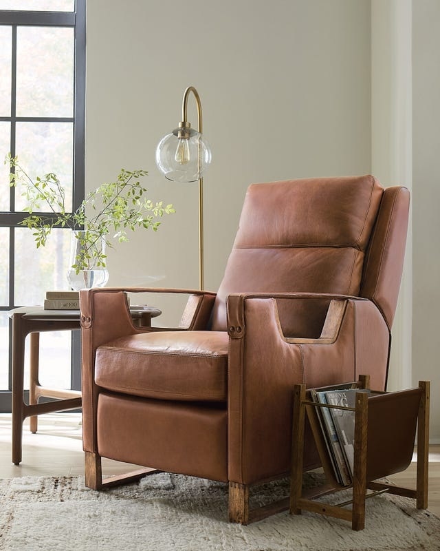 Hooker Furniture Relic Leather PWR Recliner w/ PWR Headrest 1002931