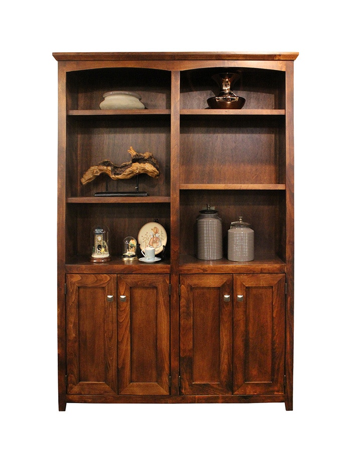 Oak Design Home Office Shaker 48x72 Bookcase With Doors In Alder