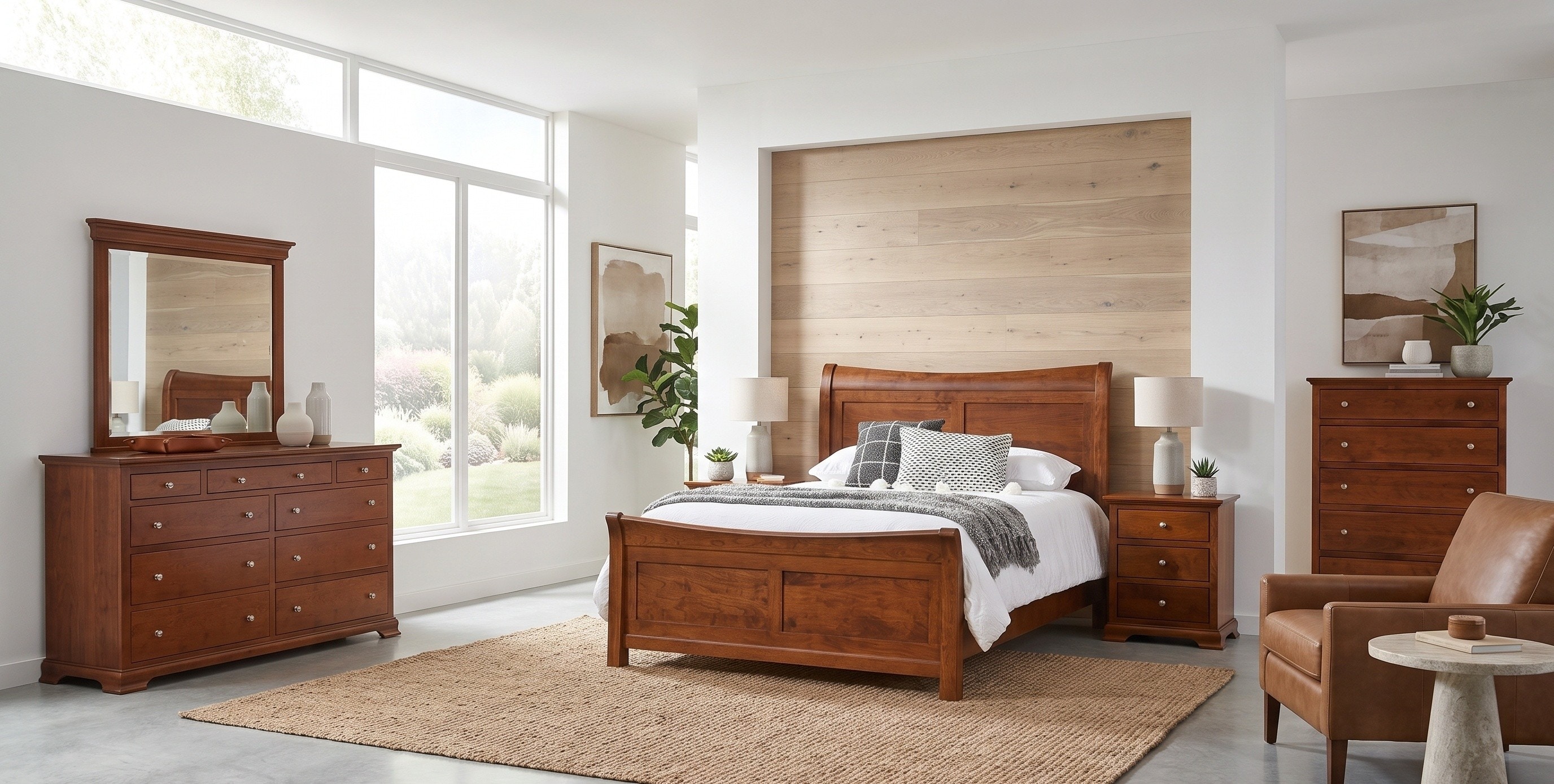 Premier Princeton Cherry Queen Sleigh Bed is available in the