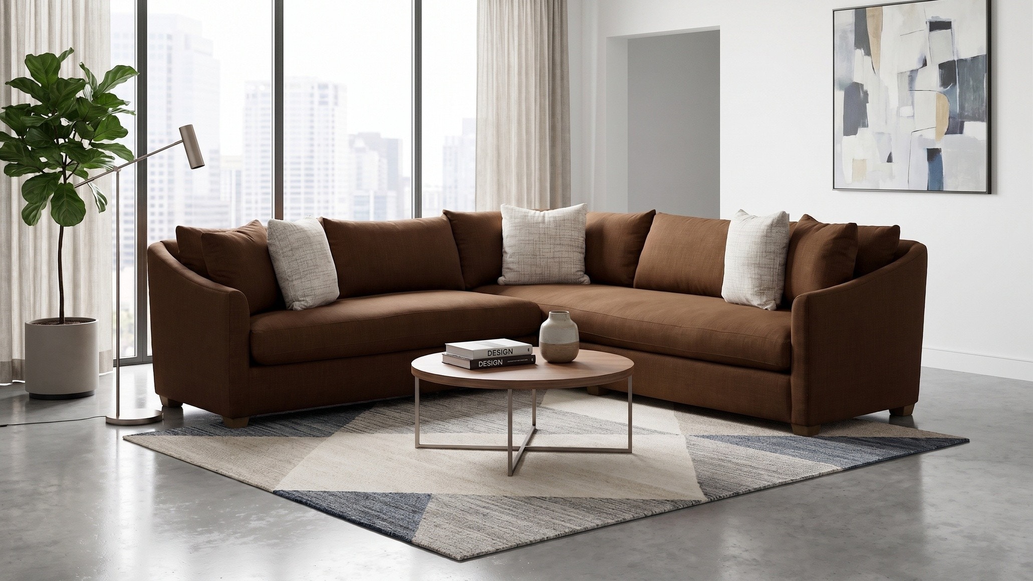 Rowe Everleigh 2-PC Sectional w/ Pillows 1000987