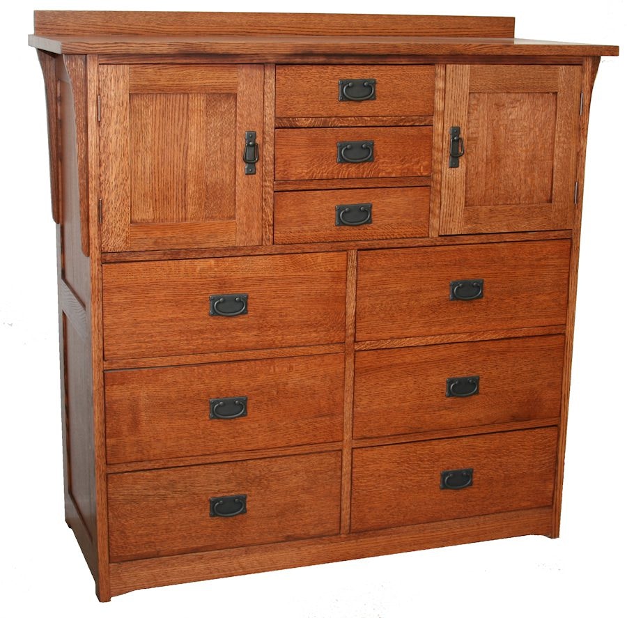 Trend Manor Bedroom Mission Solid Wood 9 Drawer 2 Door Chest