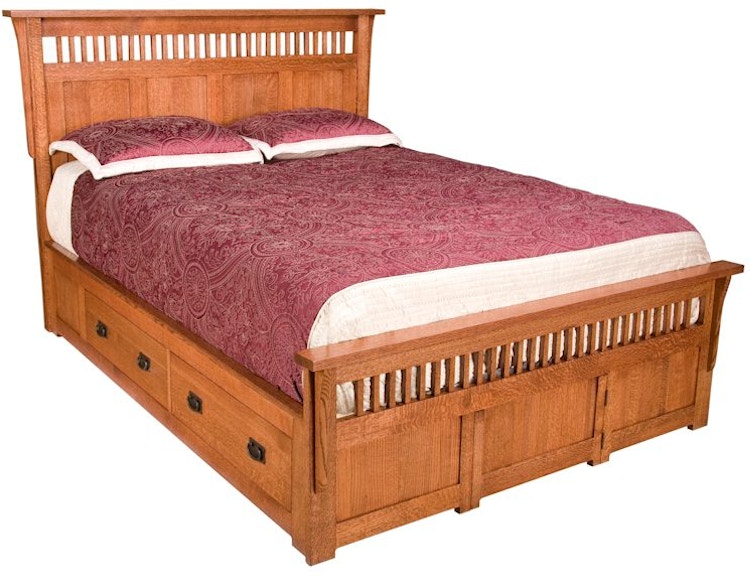 Trend Manor Mission Oak Solid Wood Queen Spindle Storage Bed Is Available In The Sacramento Ca