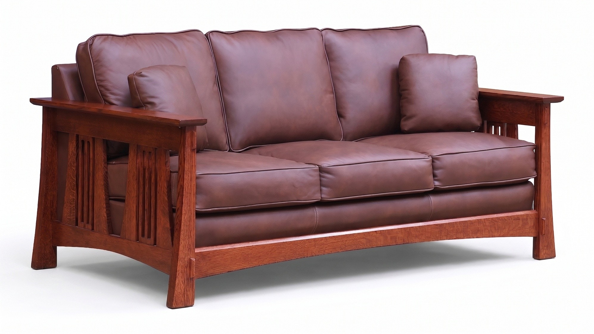 Trend Manor Arts & Crafts Bungalow Leather Sofa 1002186