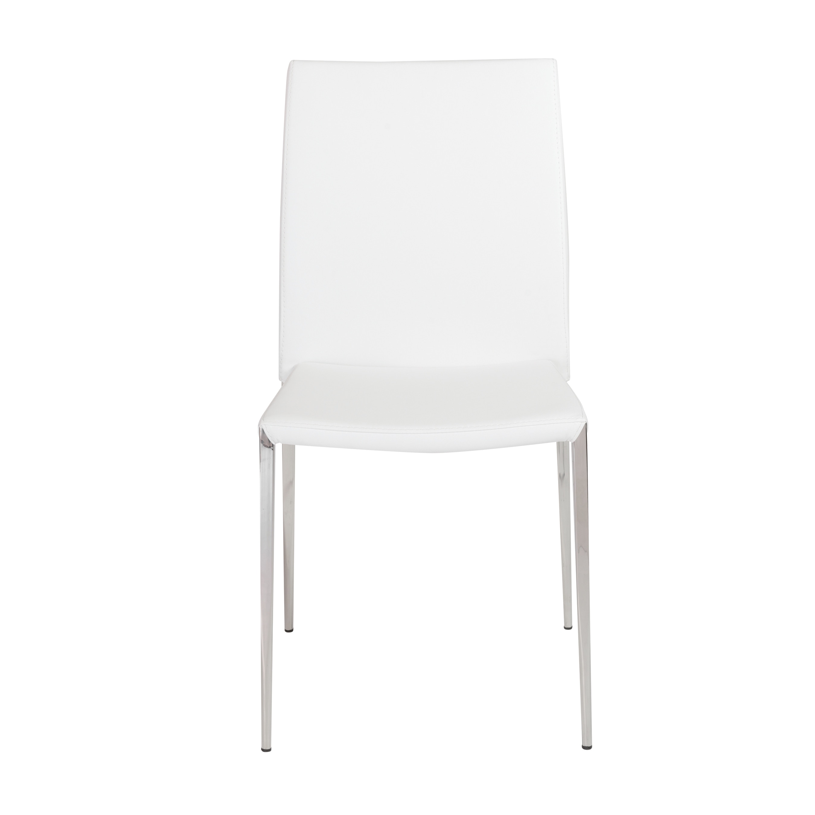 Eurostyle Leslie White Stacking outlet Side Chair - Set of 2