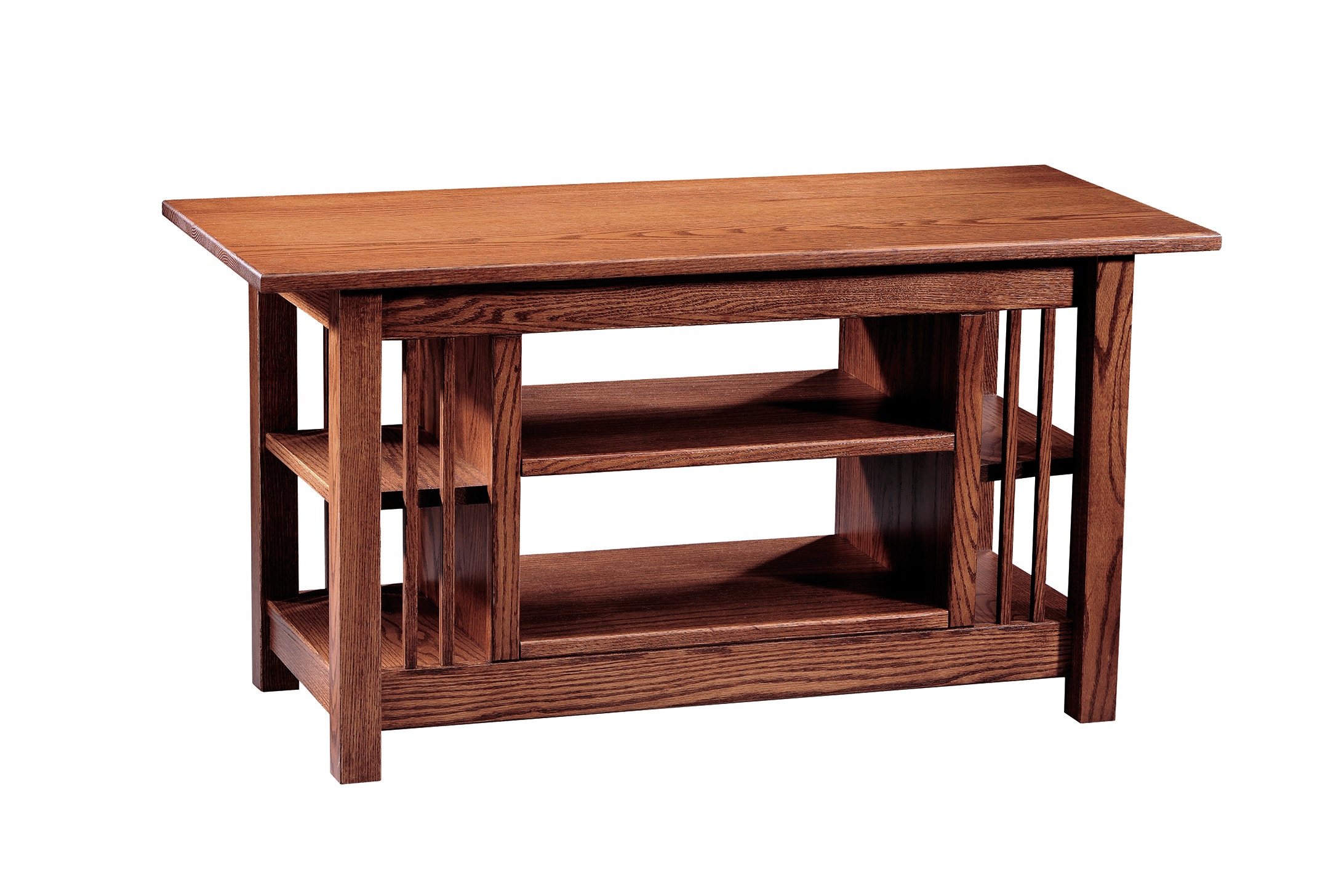 Country Value Woodworks Entertainment Table With Adjustable Shelf 098