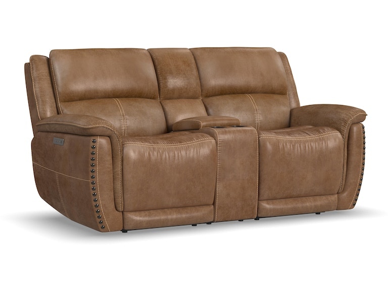 Flexsteel Beau Power Reclining Loveseat With Console And Power ...