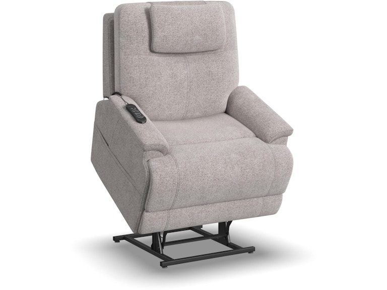 Power lift recliner with discount power headrest and lumbar support