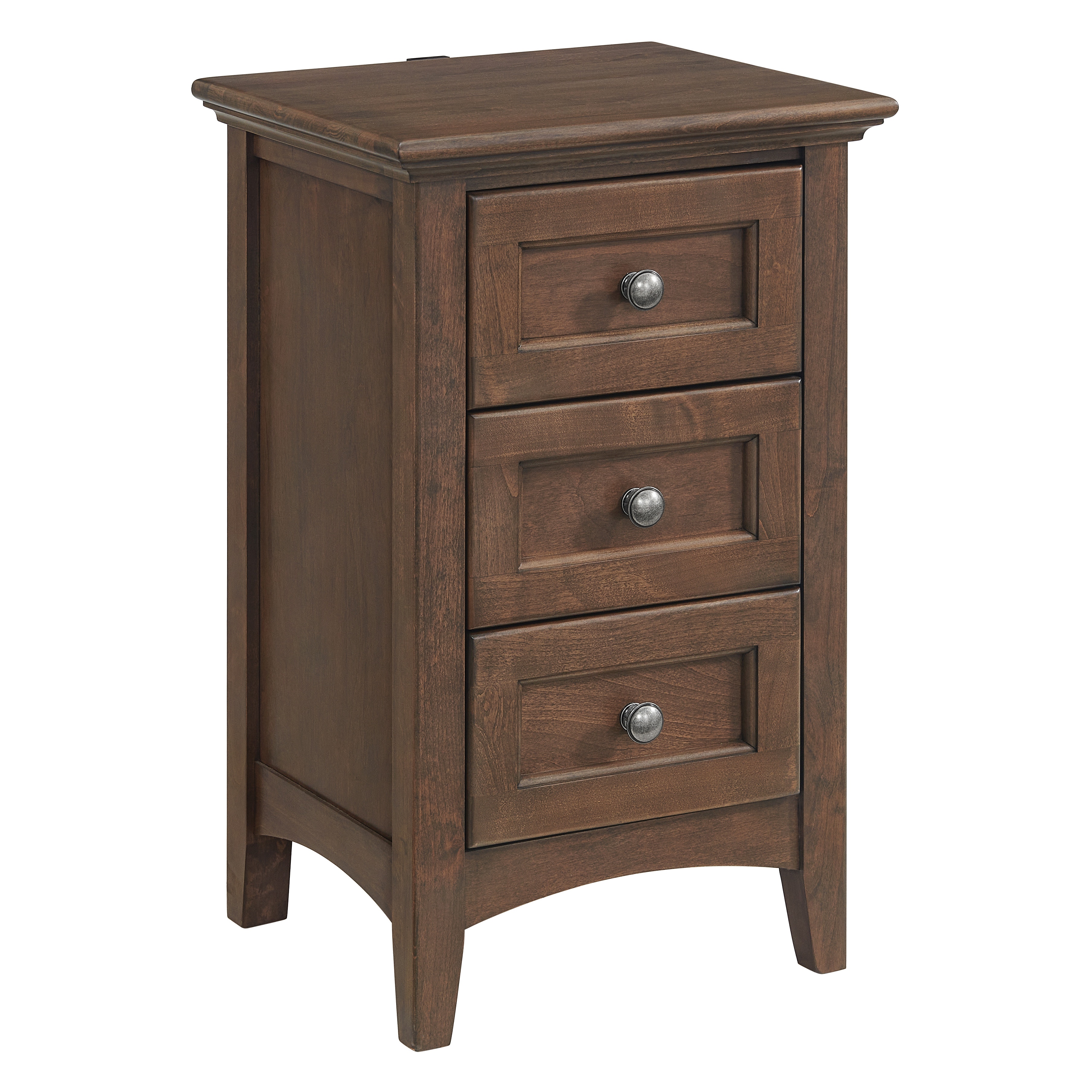 Whittier Wood Products Small 3–Drawer Nightstand 1100JAVA