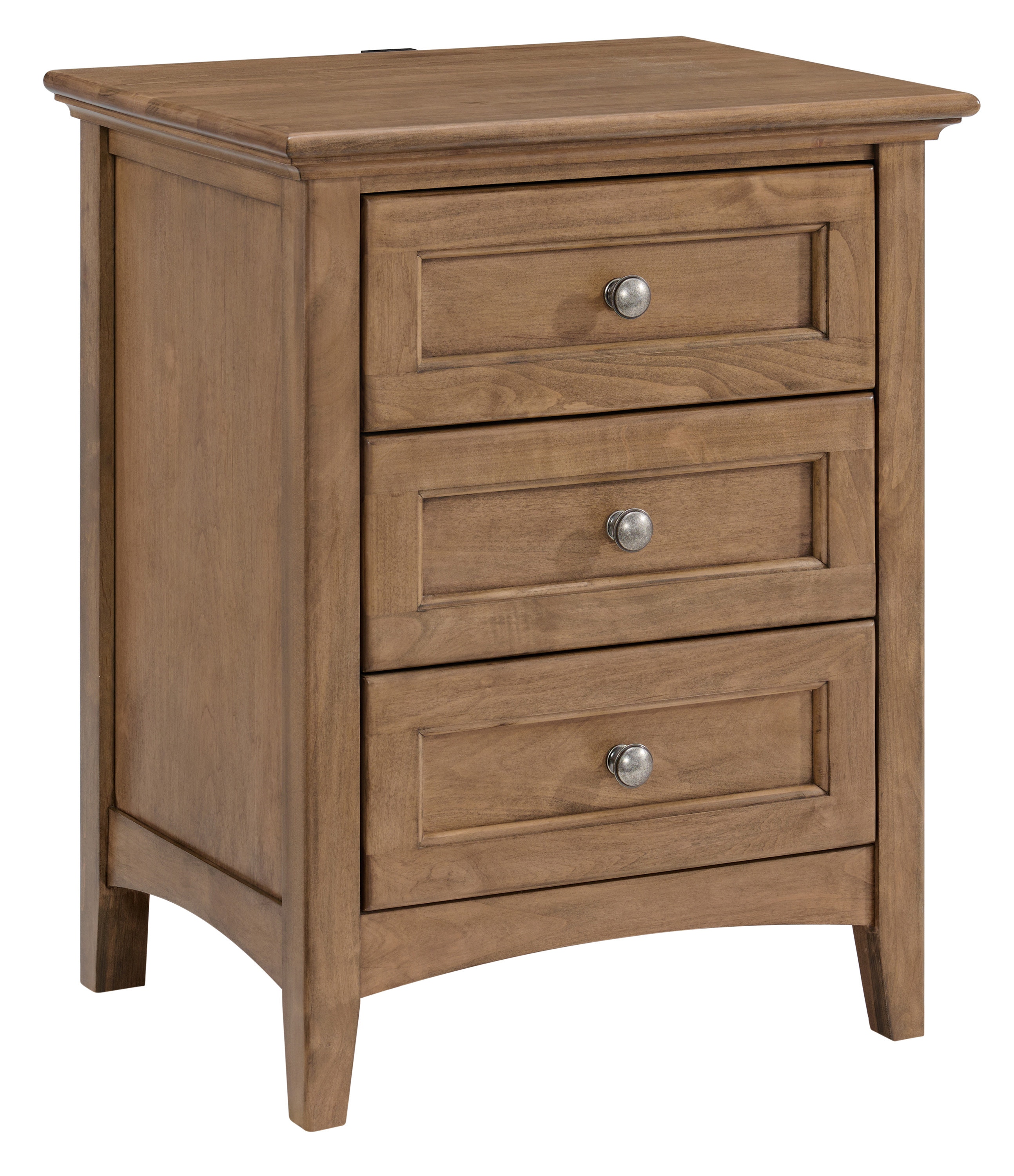 Whittier Wood Products 3–Drawer Nightstand 1101PEC