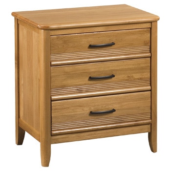 Whittier Wood Products Pacific 3Drawer Nightstand 1107GSP Portland