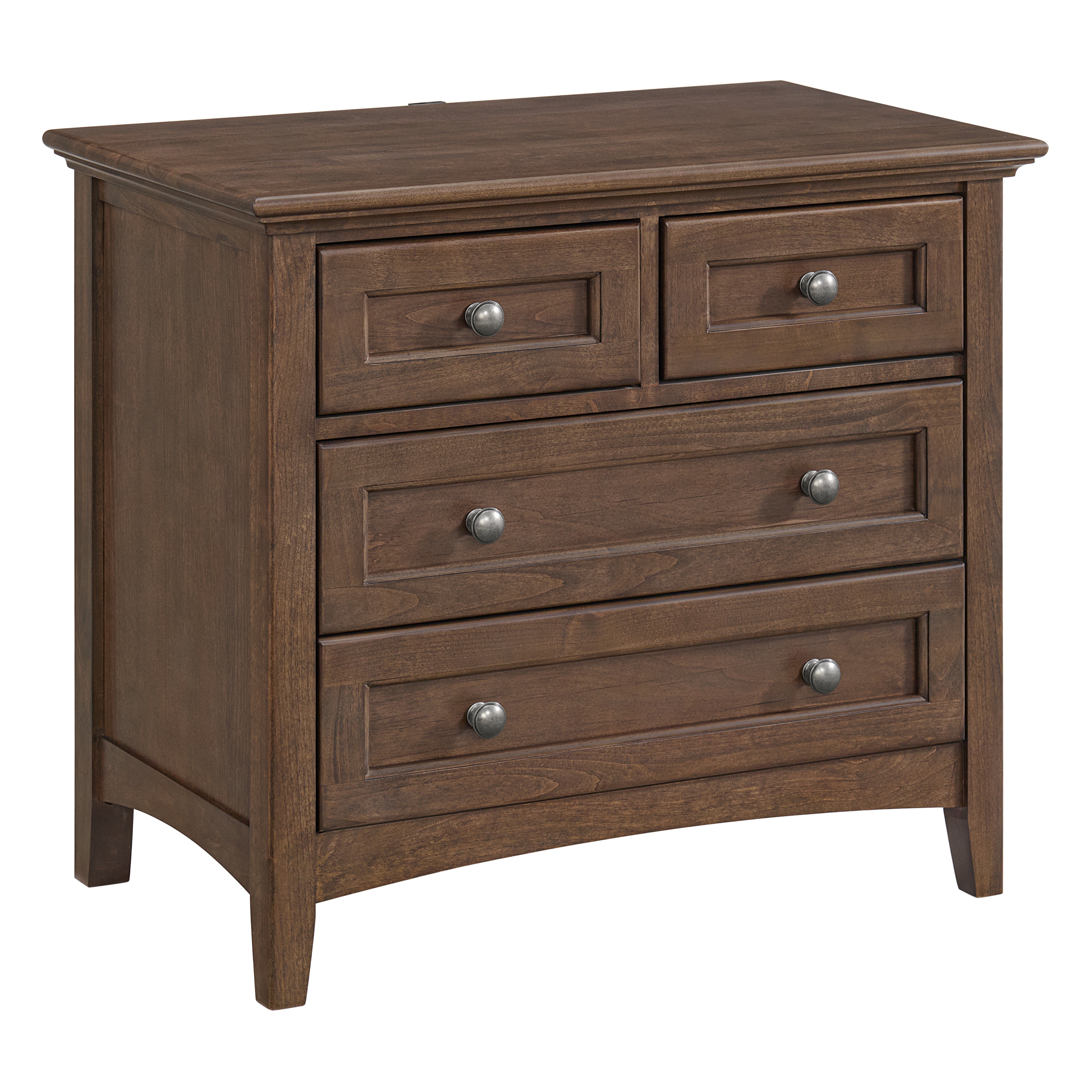Whittier Wood Products 4–Drawer Nightstand 1113JAVA