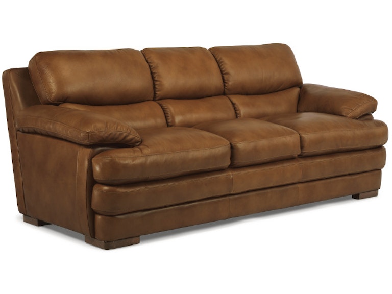 Flexsteel Dylan Leather ThreeCushion Sofa without