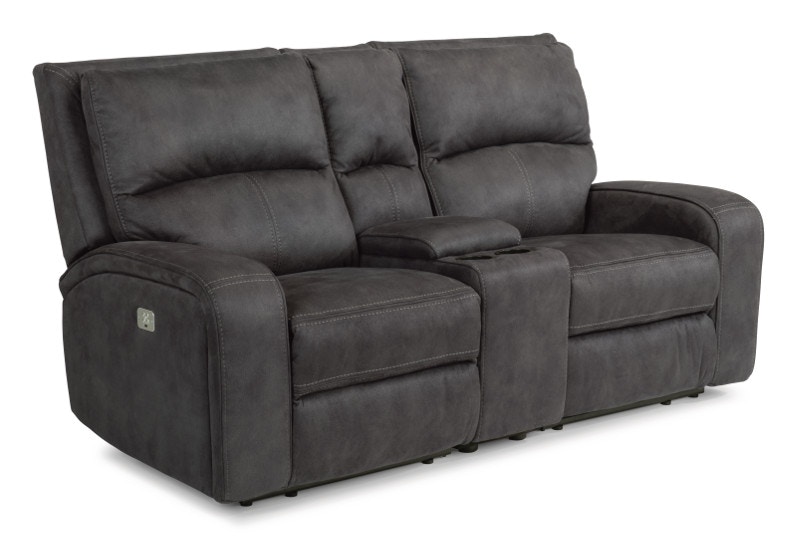 Flexsteel Rhapsody Fabric Power Reclining Sofa With Power Headrests ...