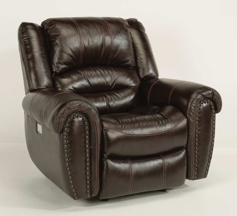 Flexsteel Town Leather Power Recliner 1010 50PH 048 62 Portland OR Key Home Furnishings