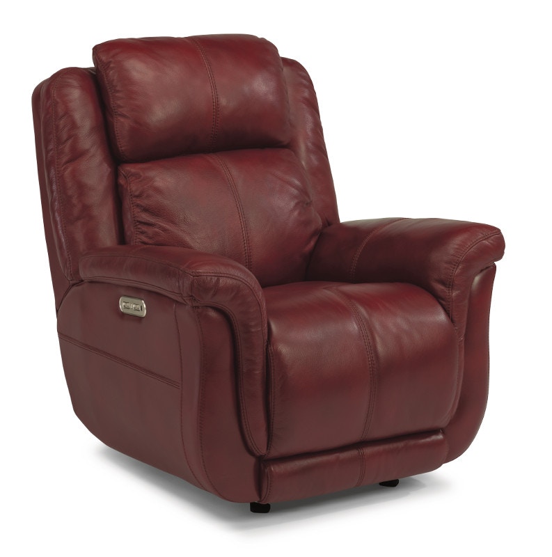 flexsteel red leather recliner