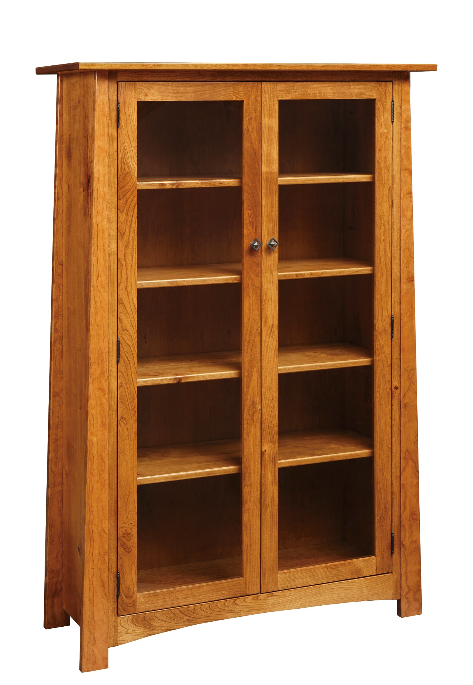 Country Value Woodworks Bookcase With Glass Doors 146