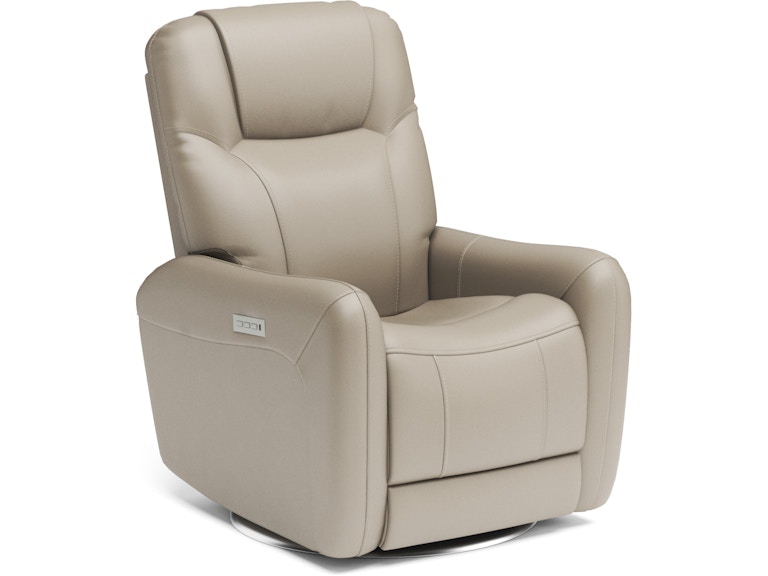 Flexsteel Degree Swivel Power Recliner with Power Headrest and