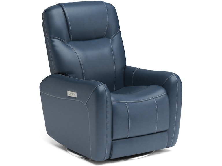 Flexsteel Degree Swivel Power Recliner with Power Headrest and