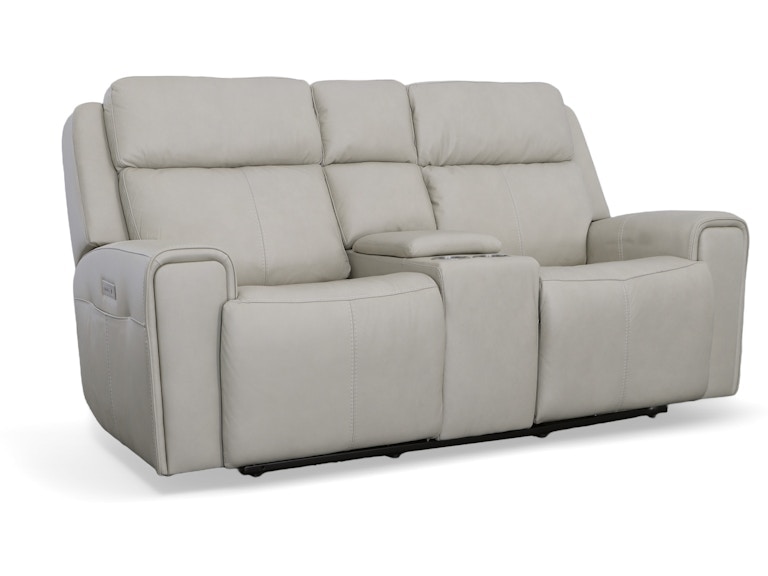 Flexsteel Power Reclining Loveseat with Console and Power Headrests and Lumbar
