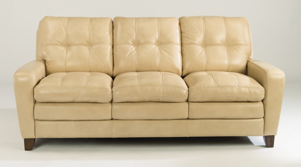 flexsteel south street leather sofa