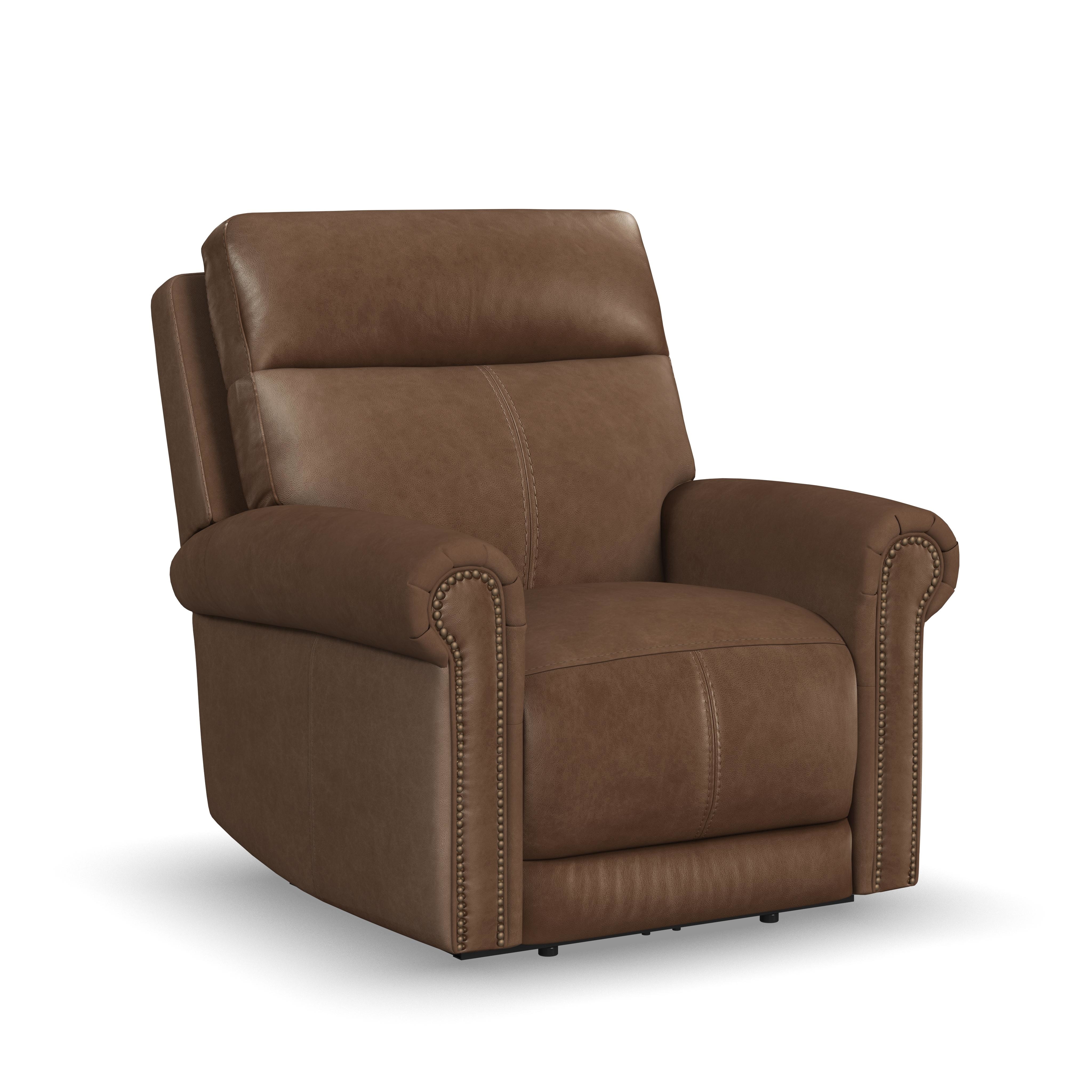 Flexsteel Power Recliner with Power Headrest & Lumbar 1645-50PH-706-71