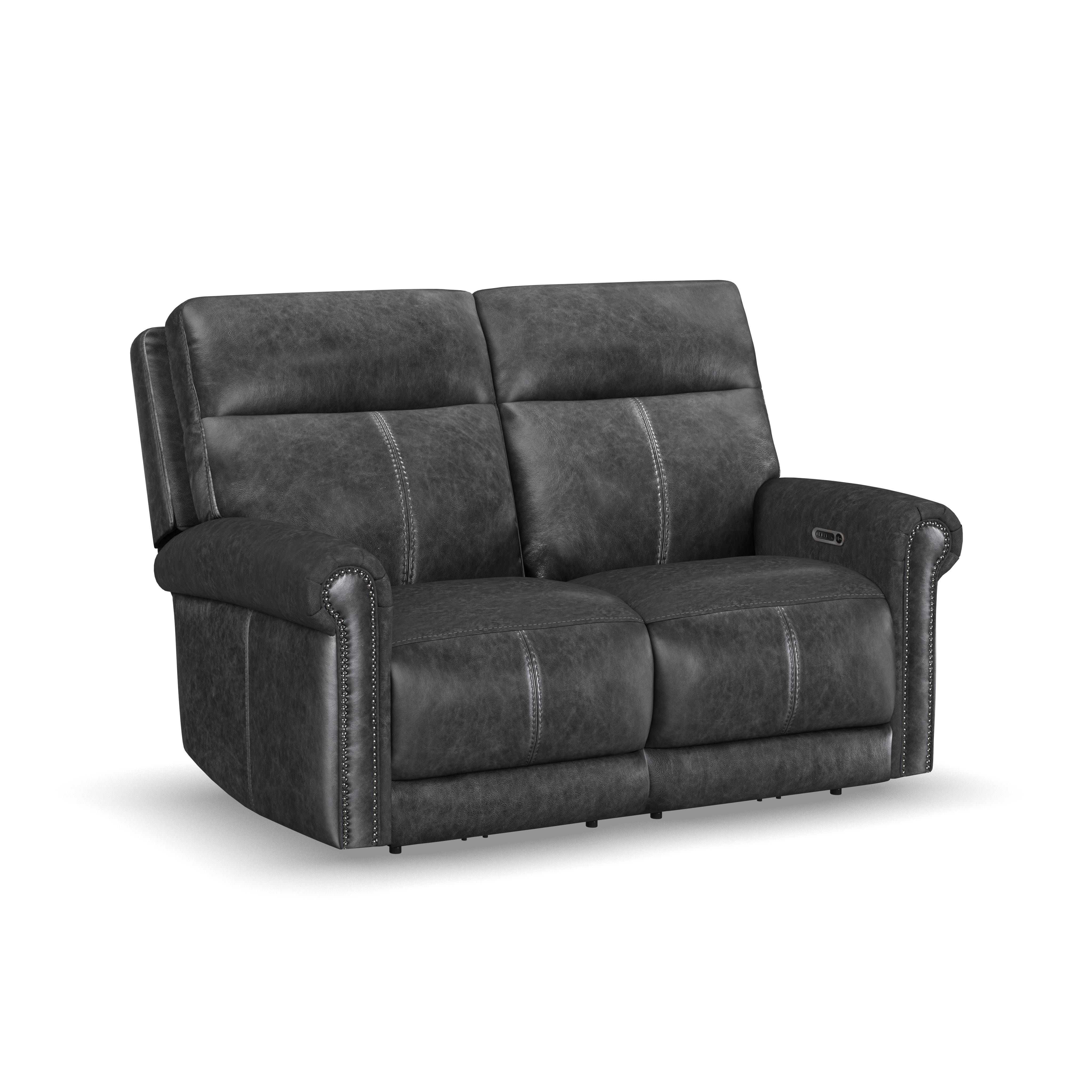 洋楽 Affinity Flexsteel Alexander Power Reclining Sofa with Console, Power