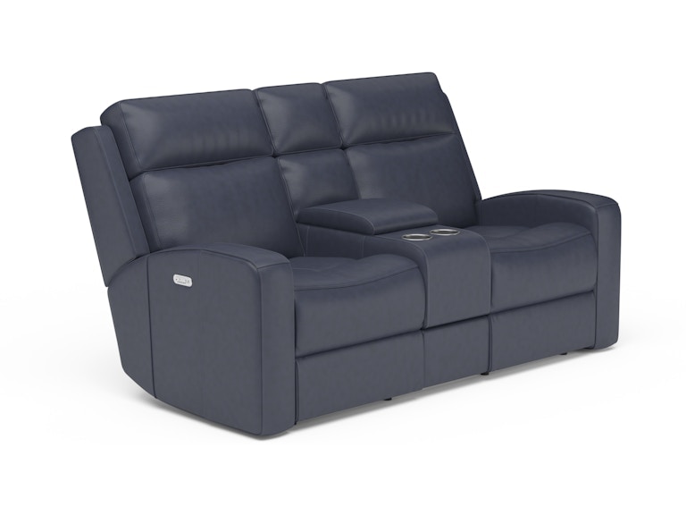 Flexsteel Cody Power Reclining Loveseat with Console and Power