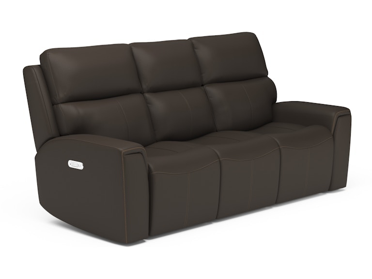 Flexsteel Jarvis Power Reclining Sofa with Power Headrests 1828