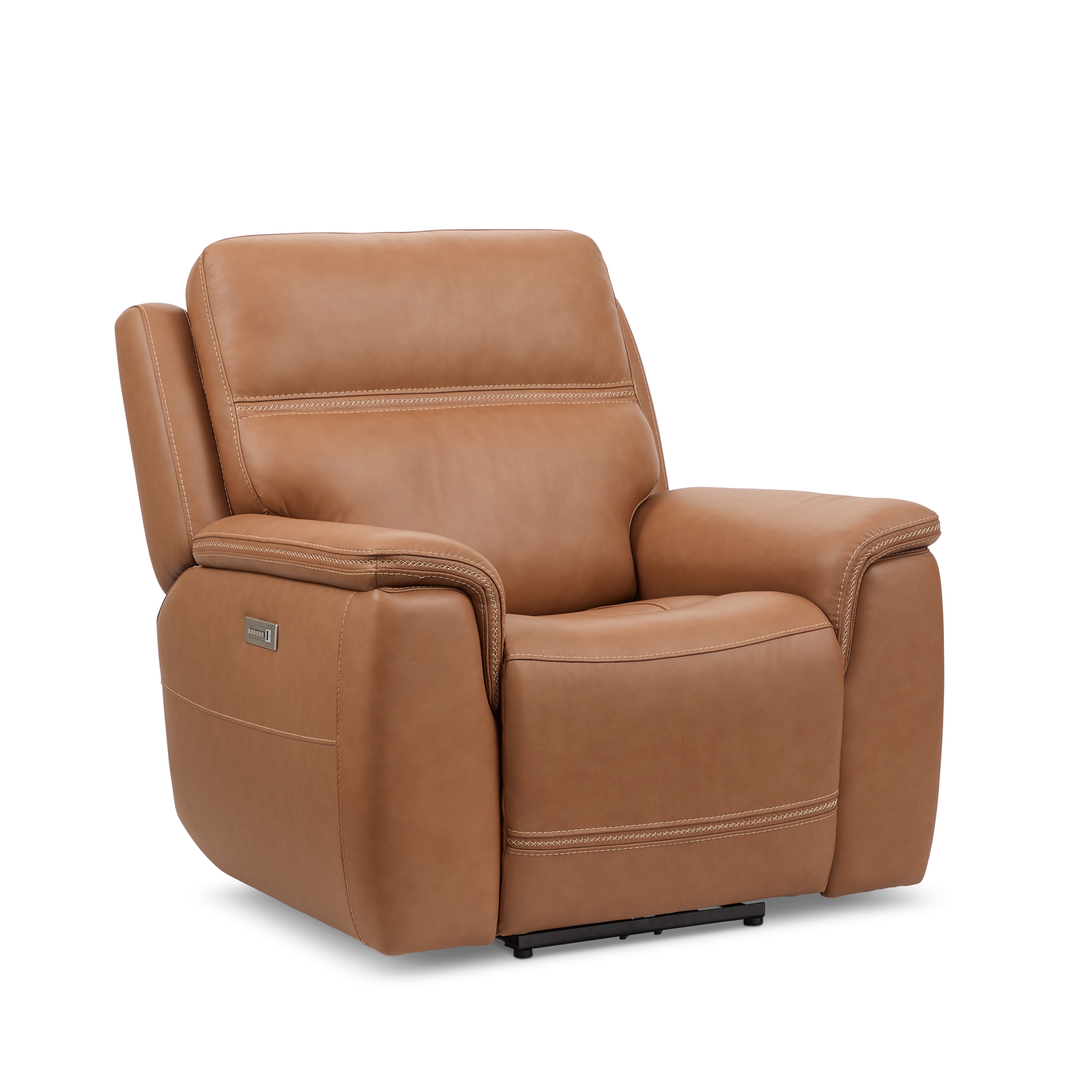Flexsteel Crew Power Recliner with Power Headrest and Lumbar