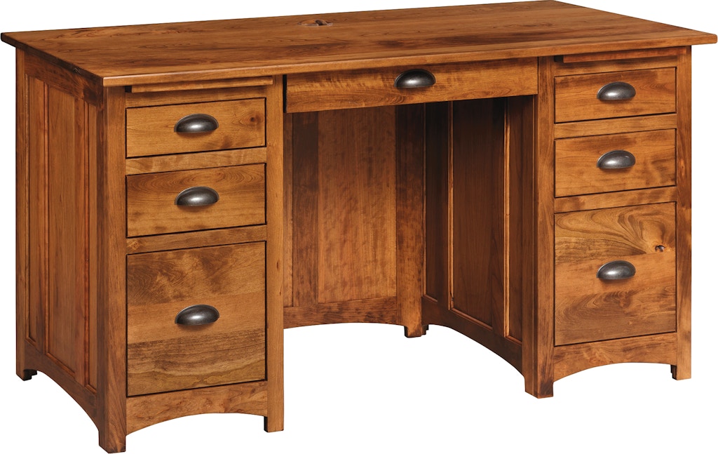 Country Value Woodworks Mission 55 Desk With 2 File Drawers 198