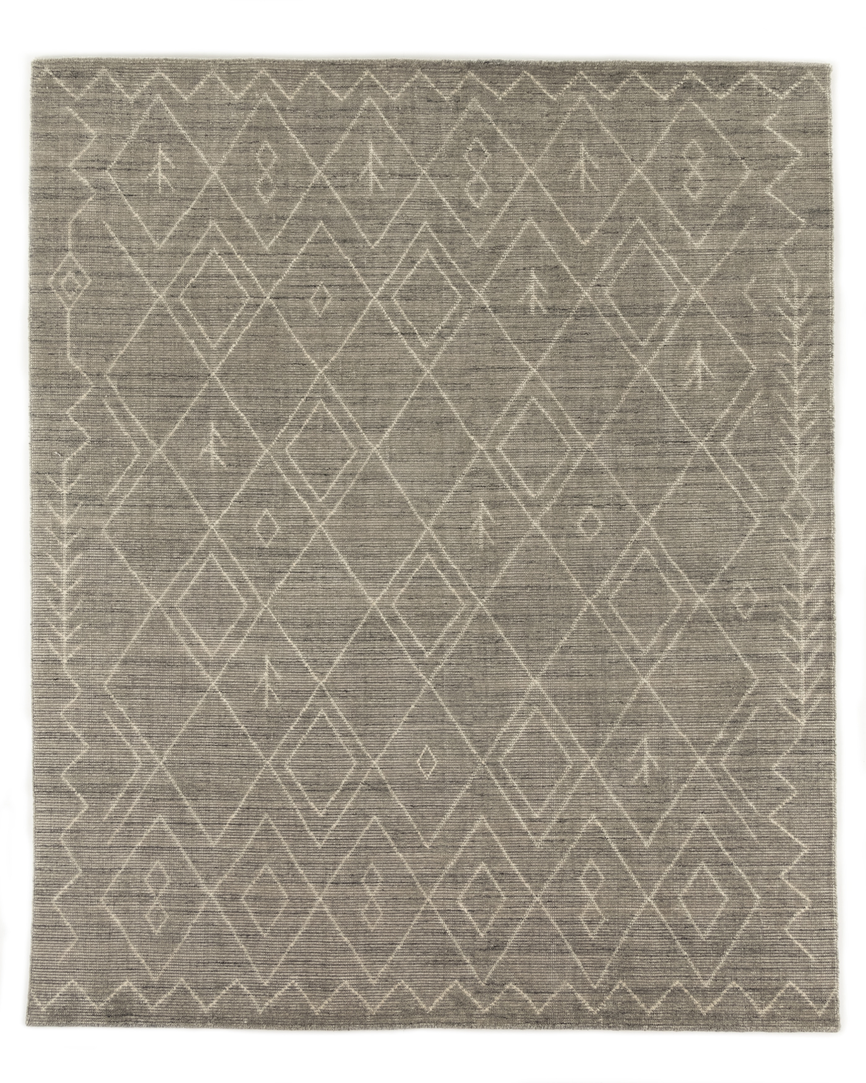 Nador Moroccan Hand-Knotted Rug - Gr -8x10