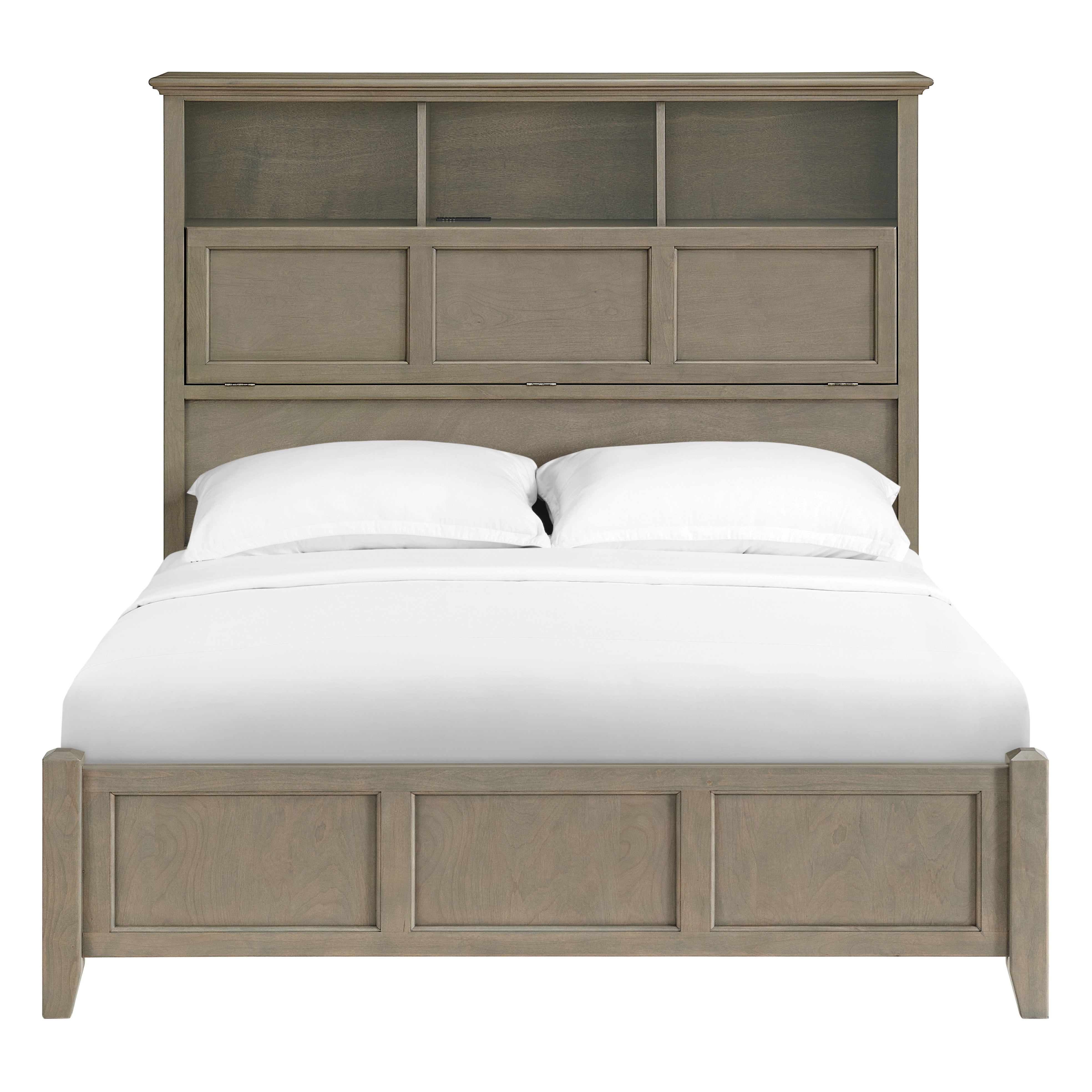 Whittier Wood Products Classic Queen Bookcase Storage Bed 2850FST