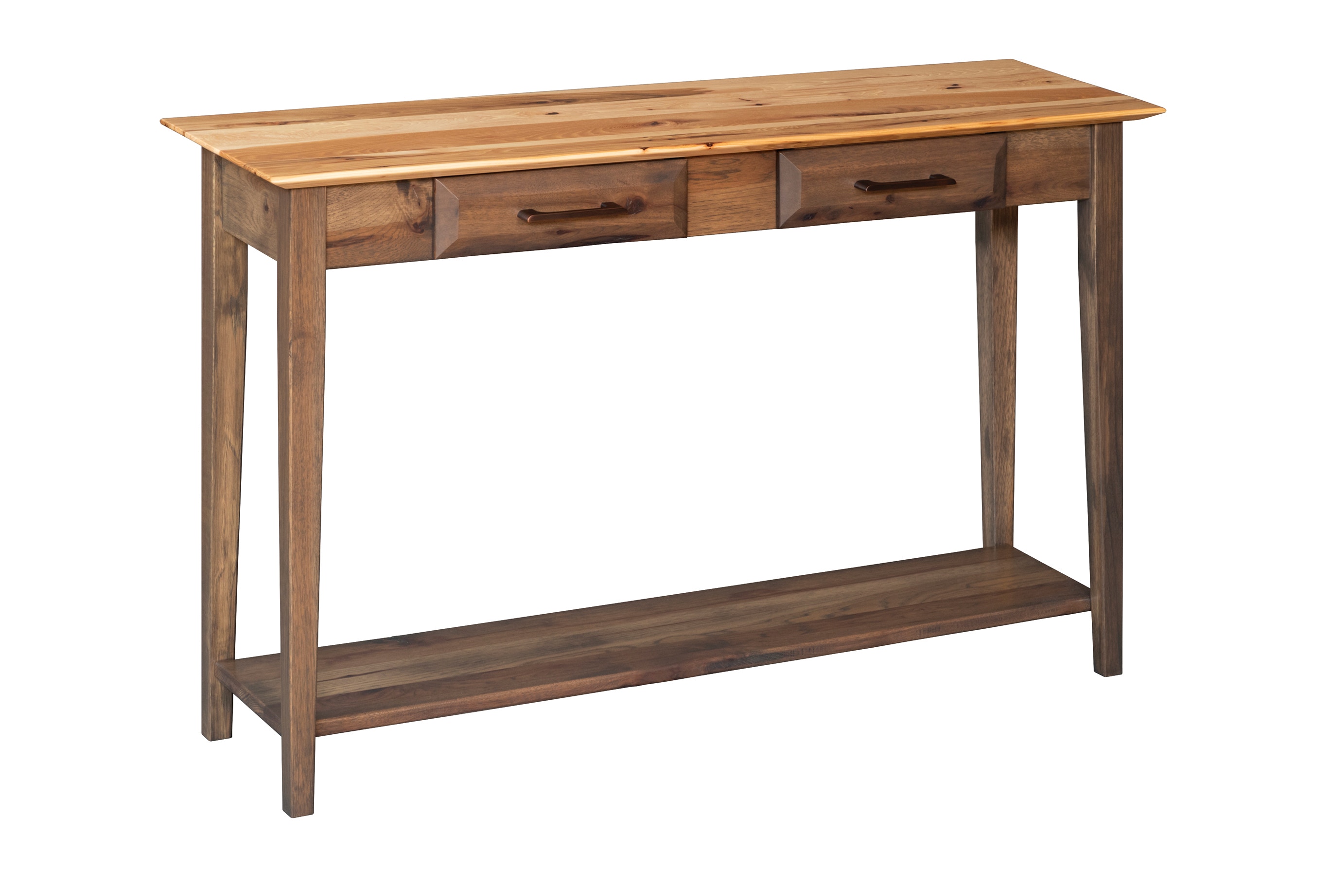Country Value Woodworks Sofa Table with Drawers and Shelf 429