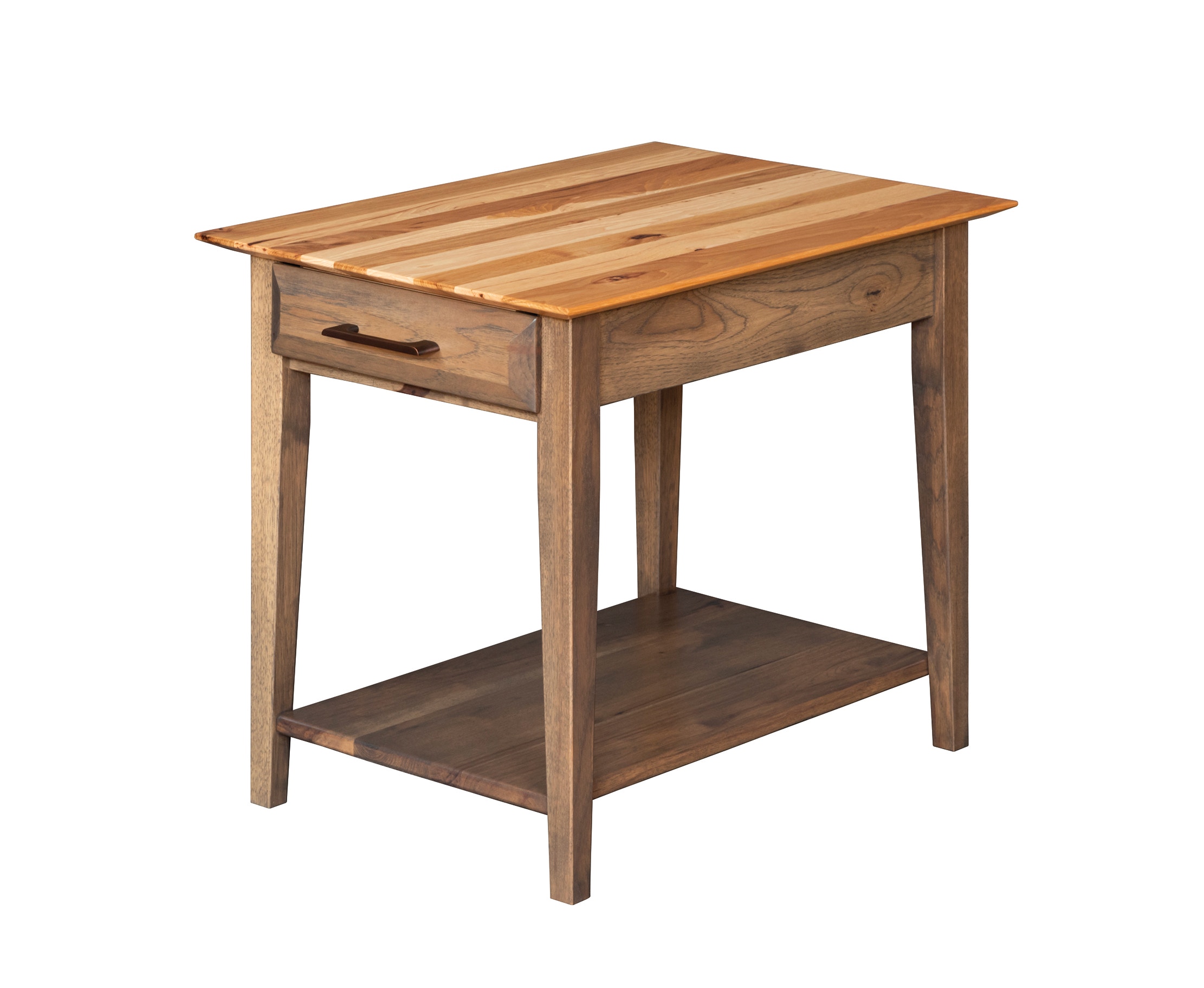 Country Value Woodworks End Table with Drawer and Shelf 436