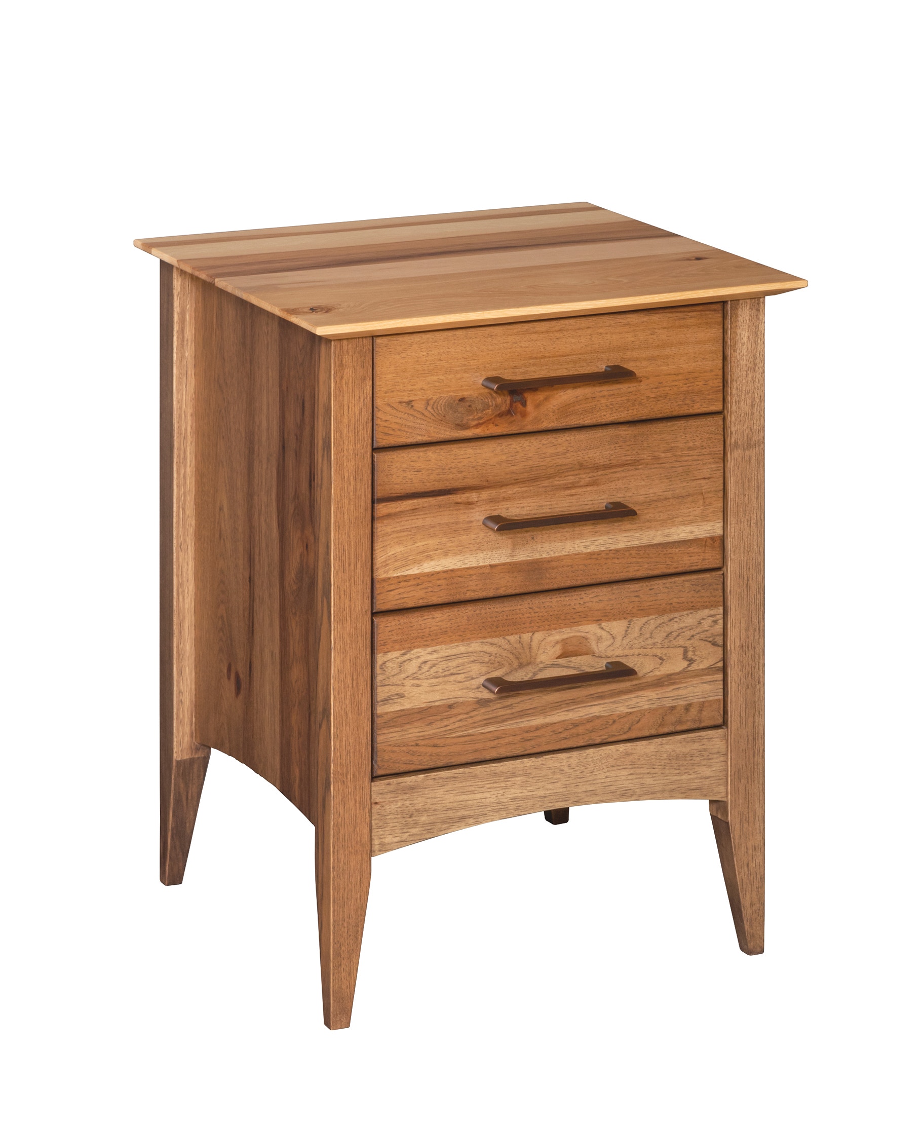 Country Value Woodworks Simplicity 3 Drawer Nightstand 464 - Portland