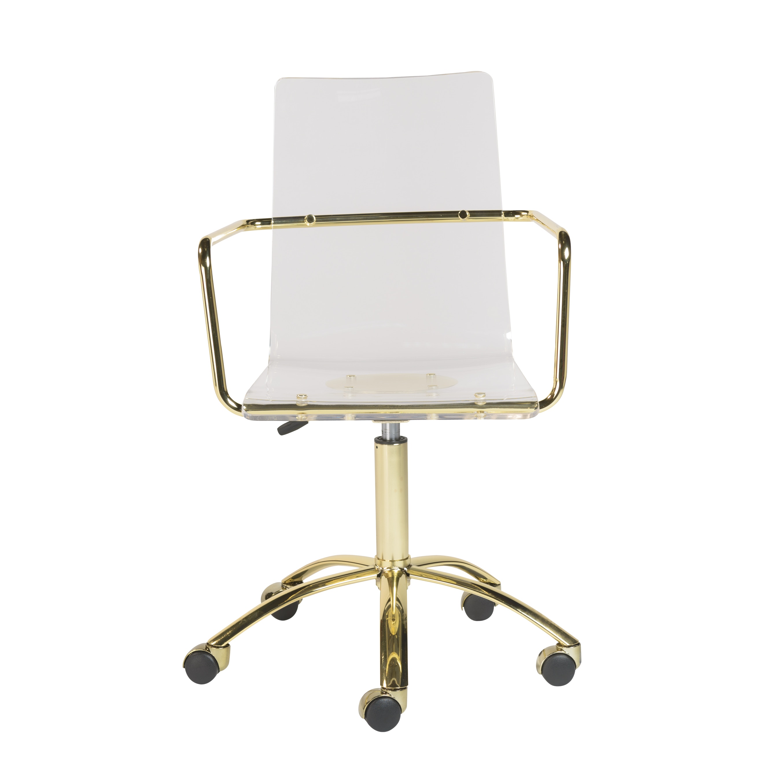 Acrylic gold desk discount chair