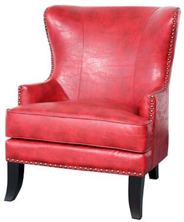 Red Accent Chairs With Arms - Cosmos Furniture Hollywood Transitional