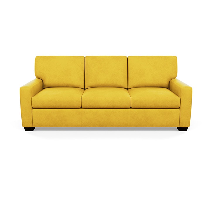 Yellow leather online sleeper sofa