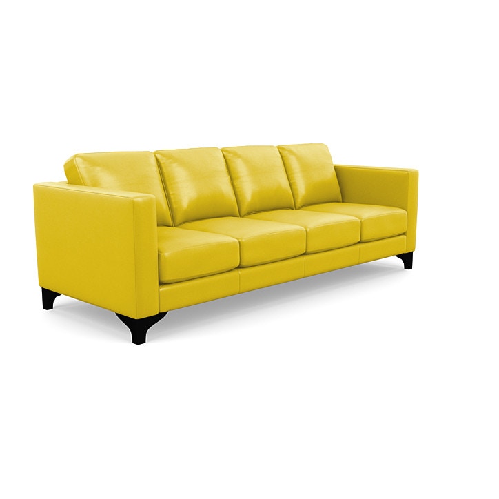 American Leather Kendall Four Cushion Sofa KNDSO4STBisonLemon