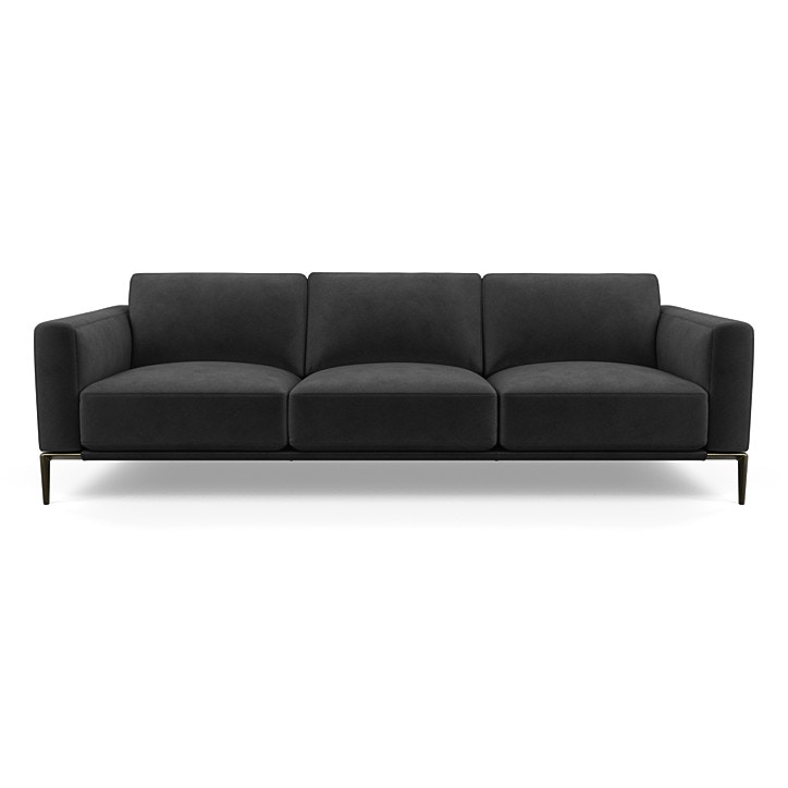 American Leather London London Sofa LDOSO3STHazeCharcoal Portland, OR Key Home Furnishings