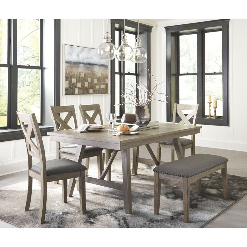 6 piece dining room set with bench