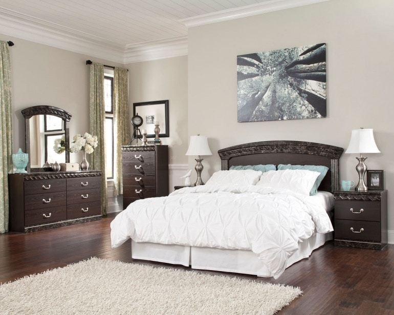 Ashley furniture marble on sale top bedroom set